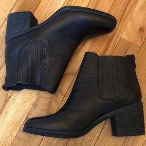 Sofft black leather booties